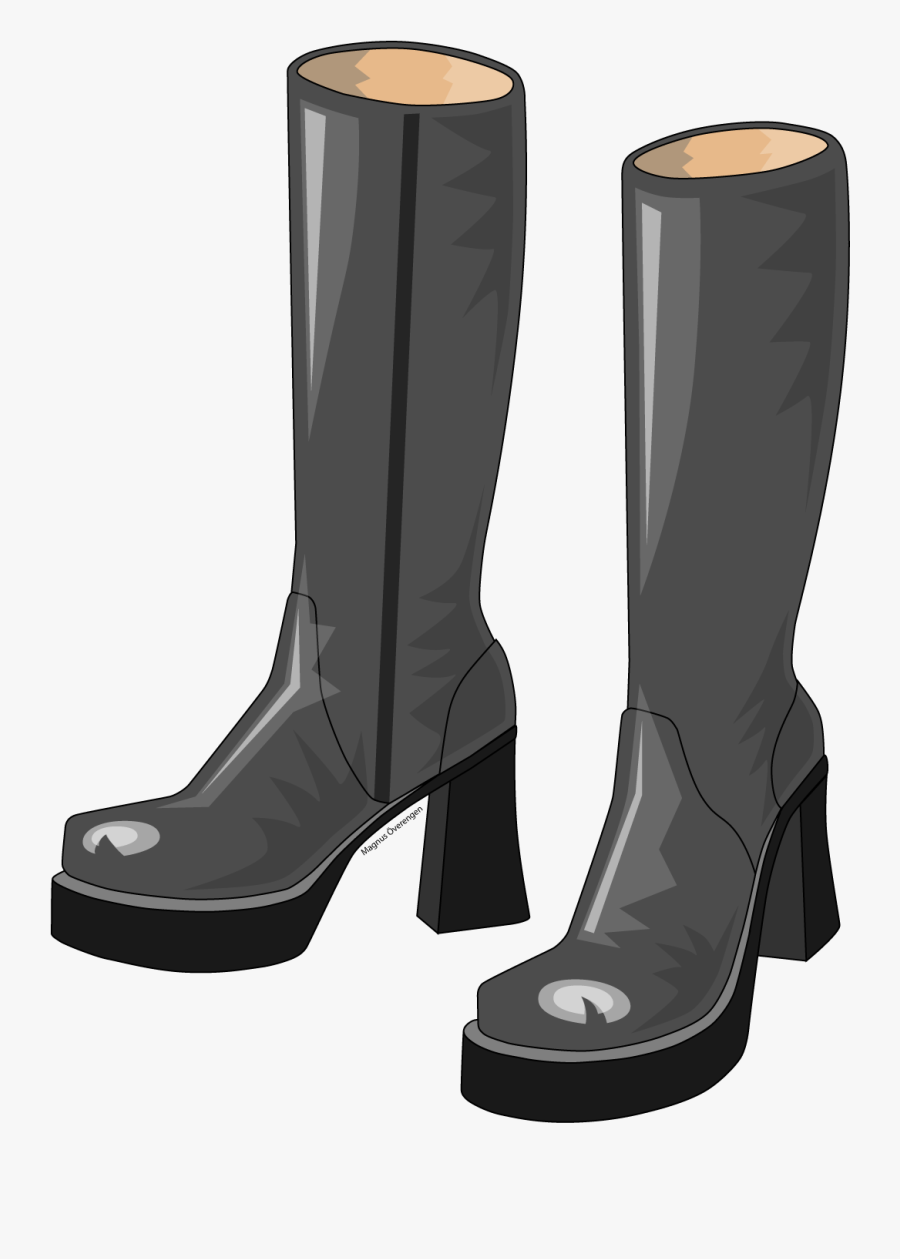 Platform Boots, Transparent Clipart