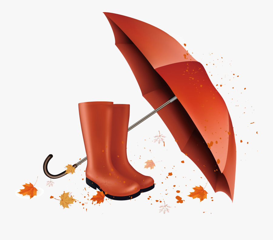 Gum Boots Umbrella, Transparent Clipart
