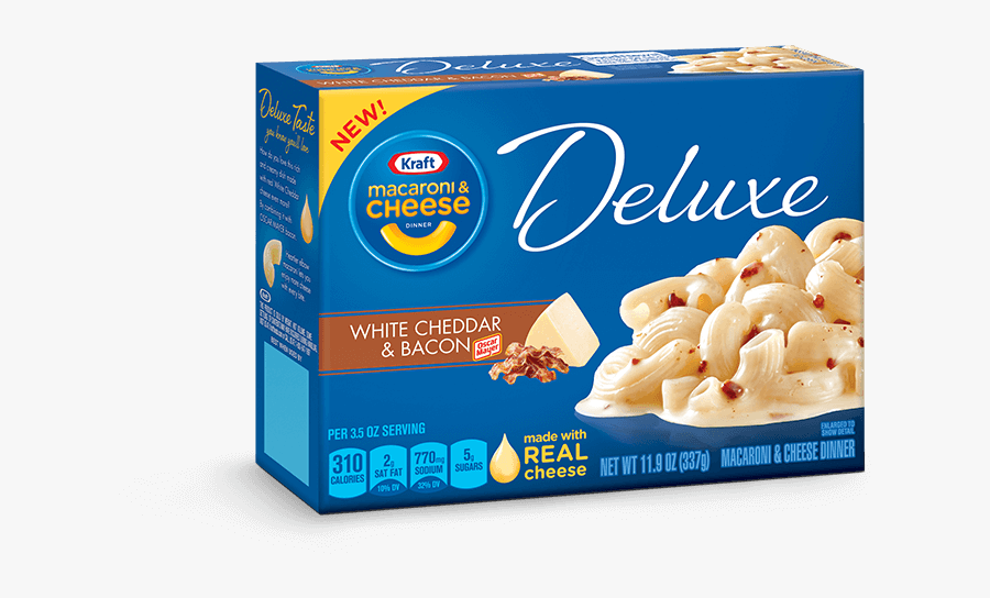 Transparent Macaroni Png - Kraft Deluxe Sharp Cheddar Macaroni And Cheese, Transparent Clipart
