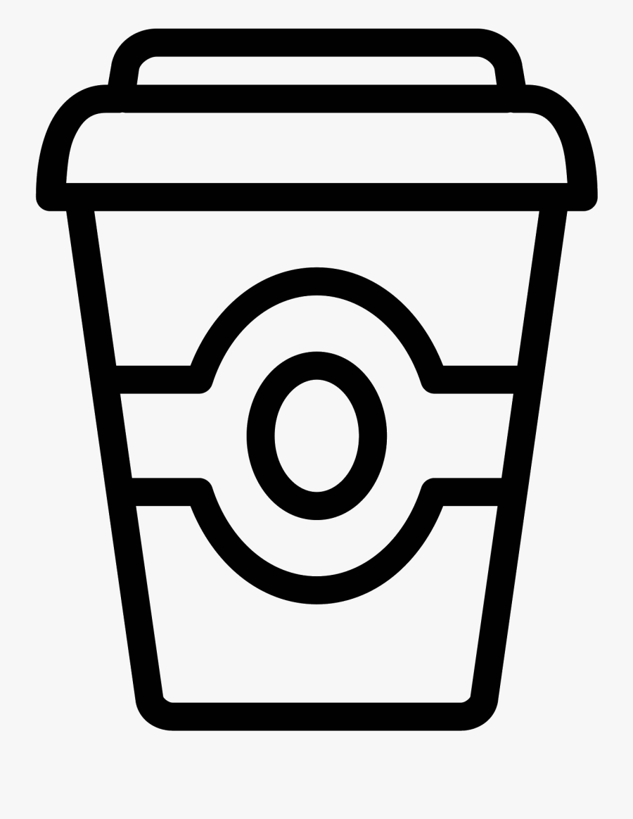 Transparent Coffee Clipart Black And White - Coffee To Go Icon, Transparent Clipart