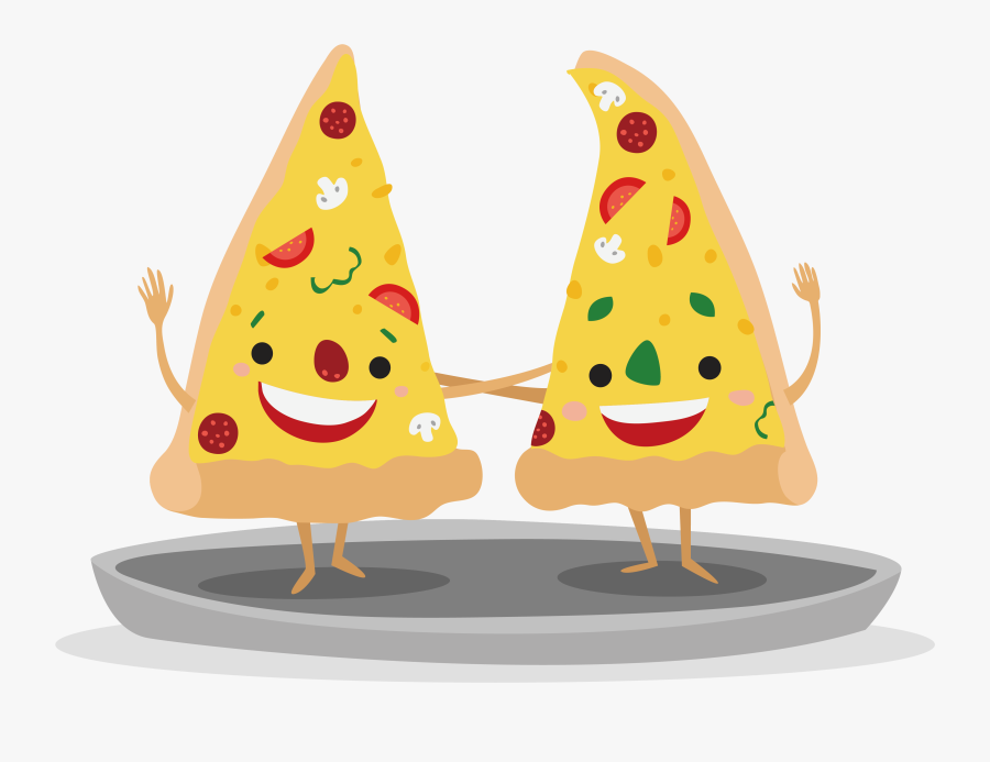 Cheese Pizza Cartoon - Italian Cuisine, Transparent Clipart
