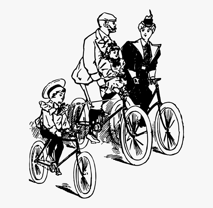 A Family Of Bicycles - Family Cycling Clipart Png, Transparent Clipart