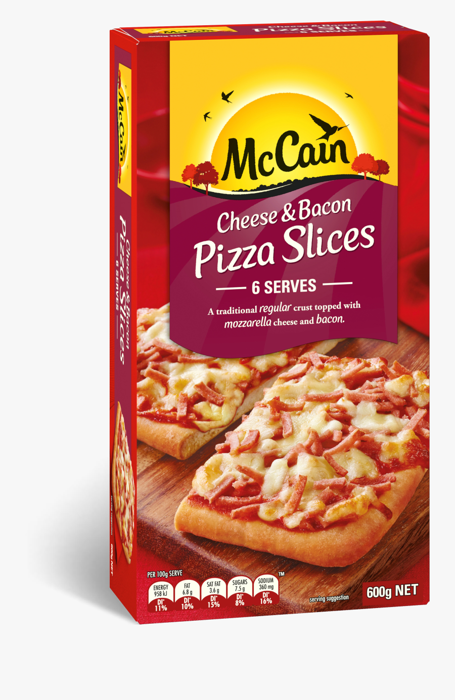 Transparent Pizza Slice Clipart Png - Mccain Pizza Singles Ham And Pineapple, Transparent Clipart