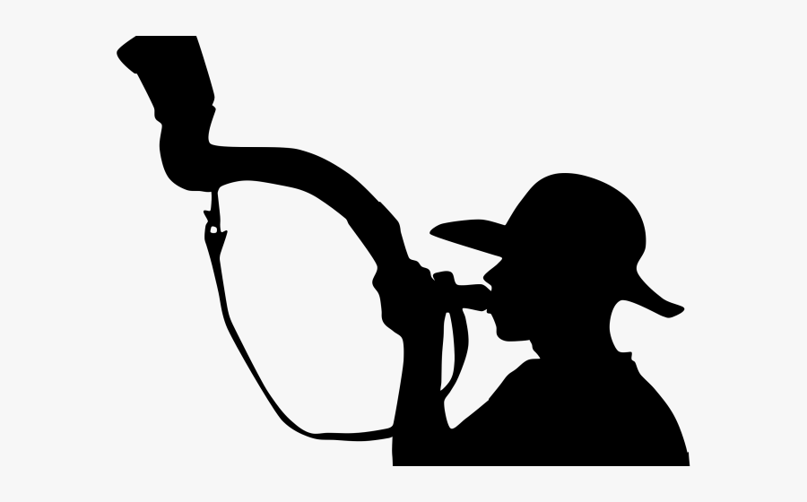 Man Blowing A Horn, Transparent Clipart