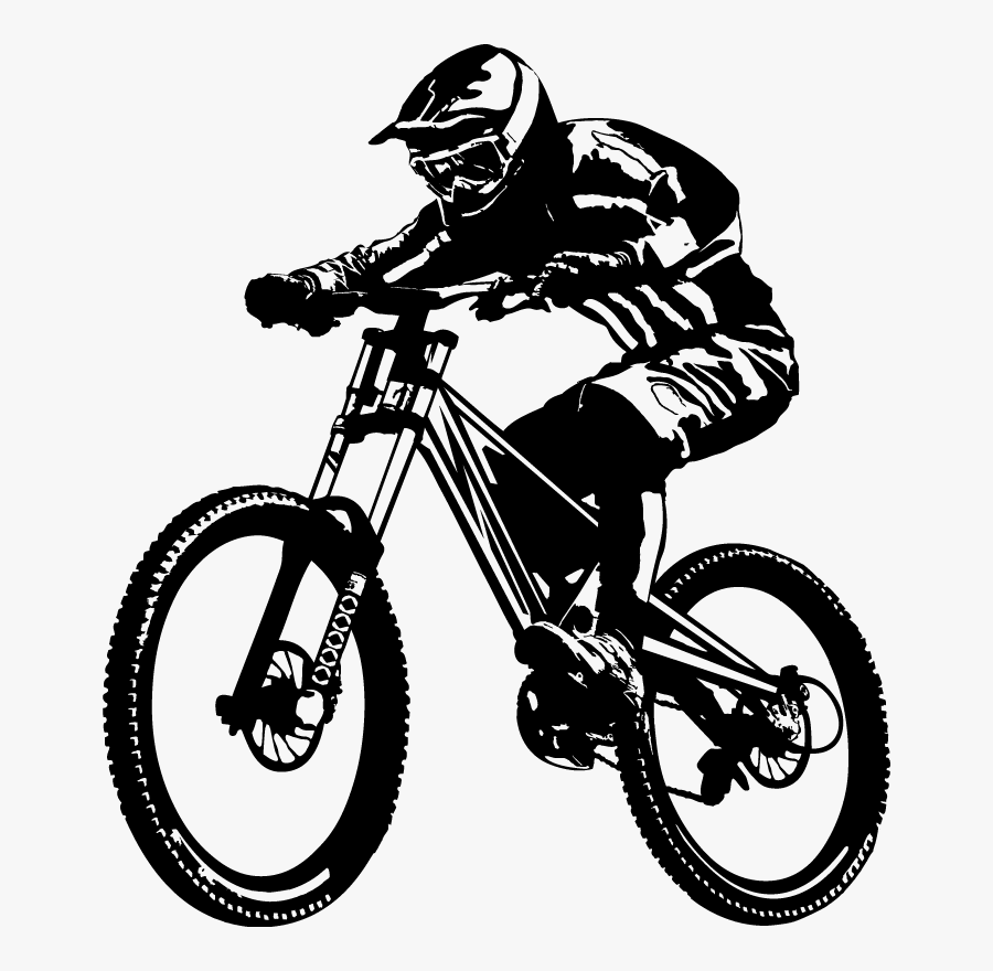 Mountain Bicycle Tattoo Bike Cycling Biking Downhill - Downhill Png, Transparent Clipart