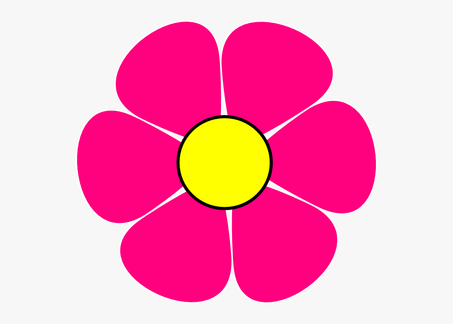 Pink And Yellow Flowers Clip Art, Transparent Clipart
