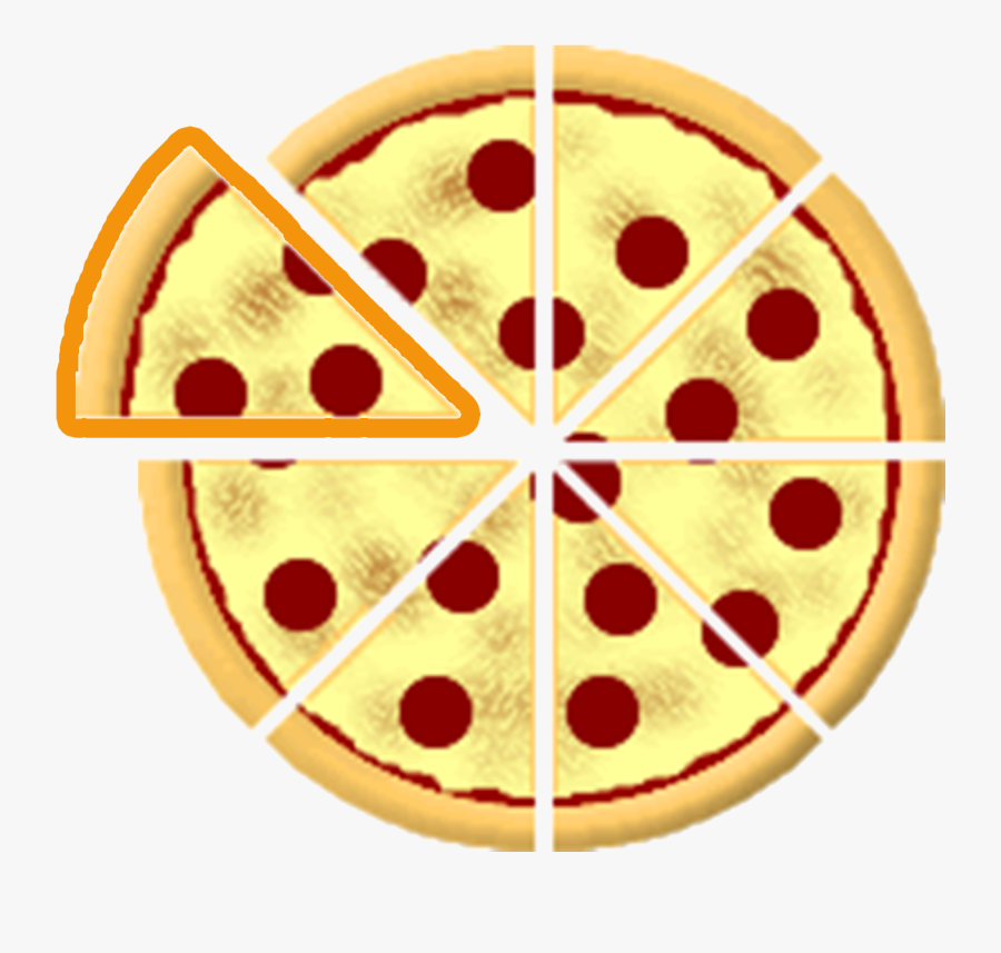 Pizza Clip Art Fraction - Pizza Fractions, Transparent Clipart