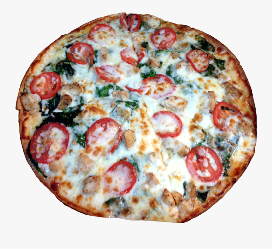 White Pizza With Tomatoes Transparent, Transparent Clipart