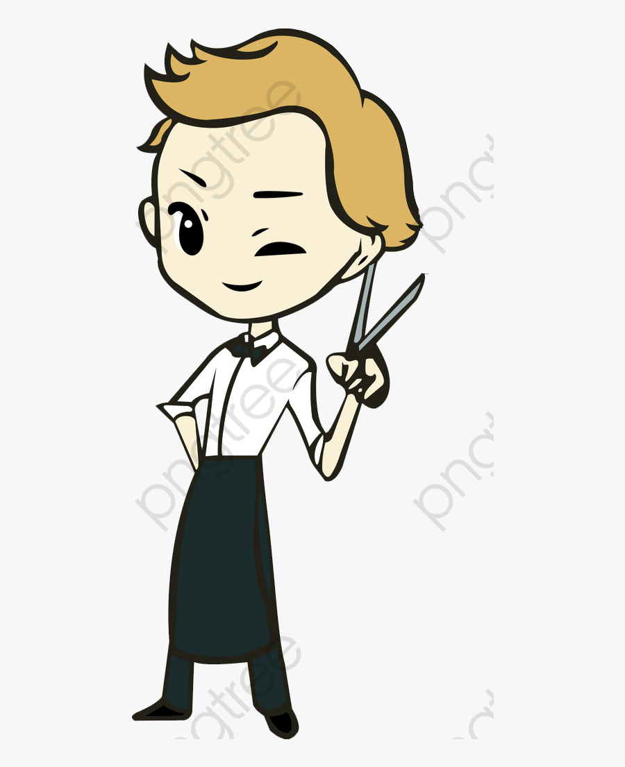 A Hairdresser - ช่าง ตัดผม รูป การ์ตูน, Transparent Clipart