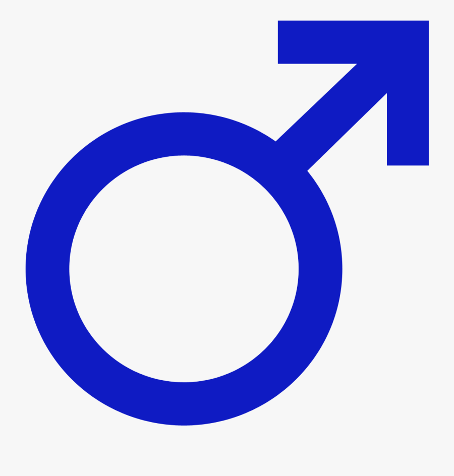 Male - Blue Male Symbol Png, Transparent Clipart