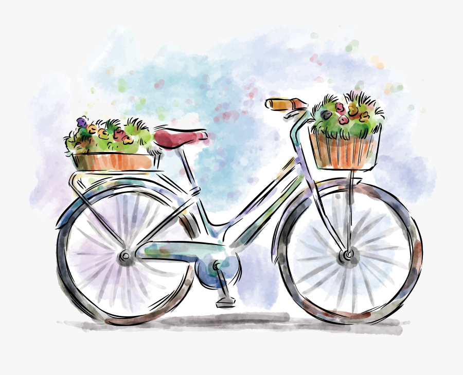 Clip Art Transparent Stock Bicycle Painting Drawing, Transparent Clipart