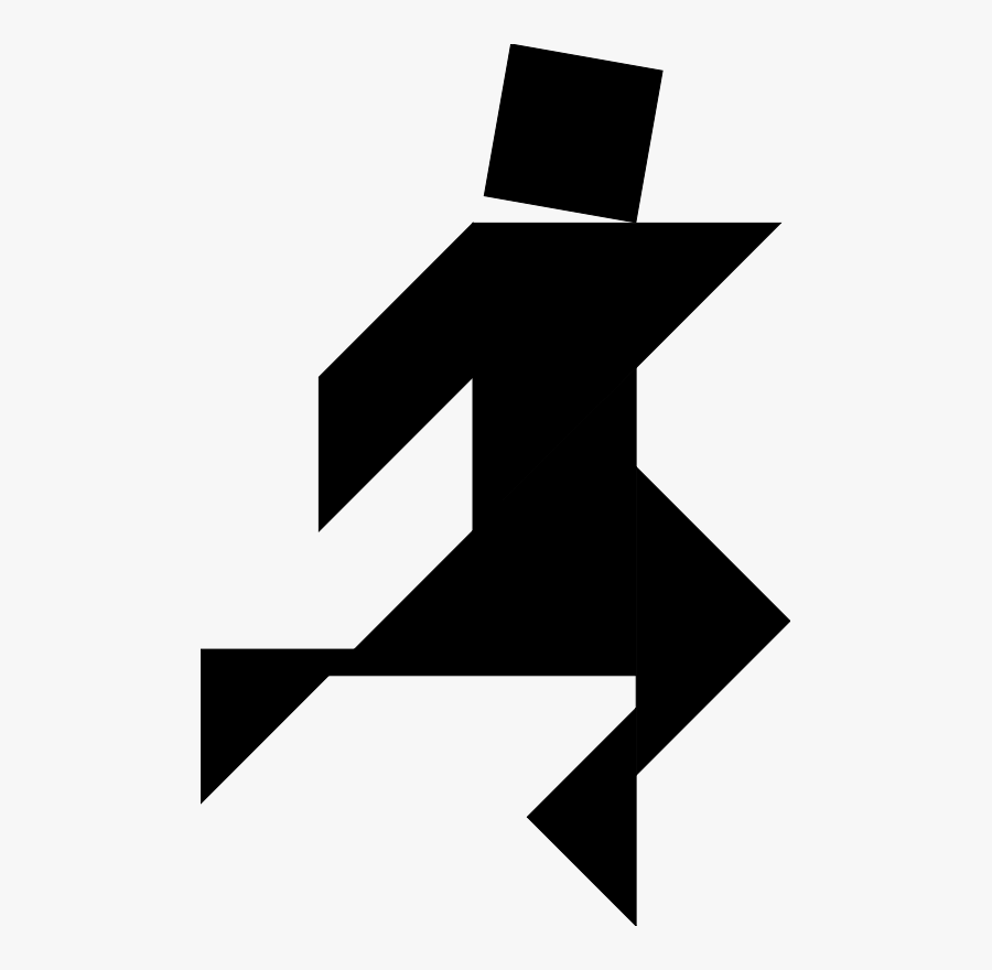 Tangram Black, Transparent Clipart