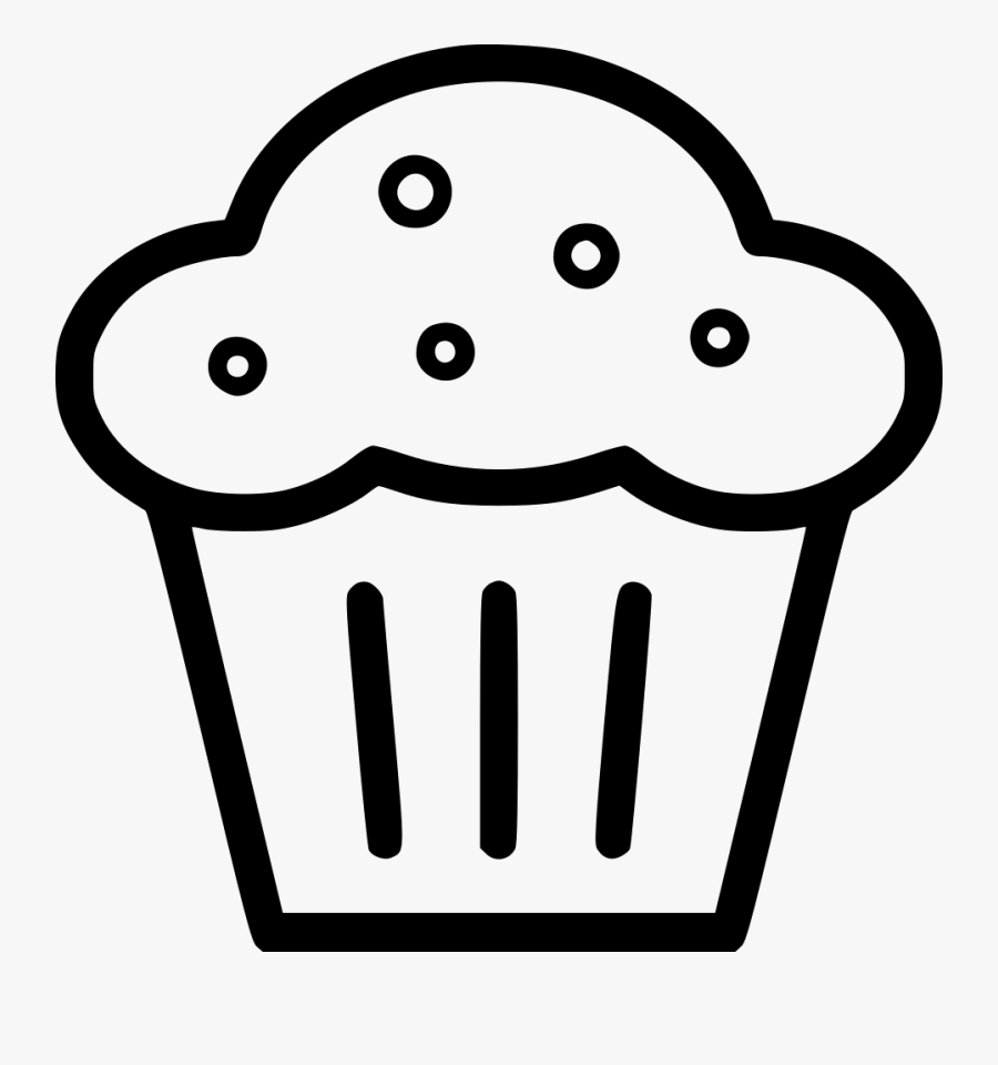 Muffin Black And White, Transparent Clipart