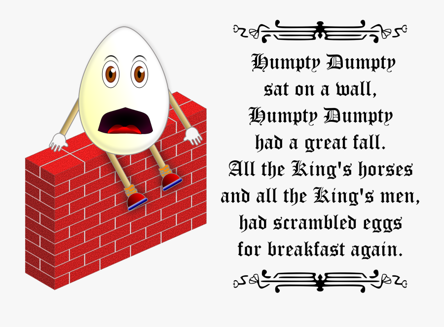 Humpty Dumpty Parody - Humpty Dumpty Nursery Rhymes Parody, Transparent Clipart