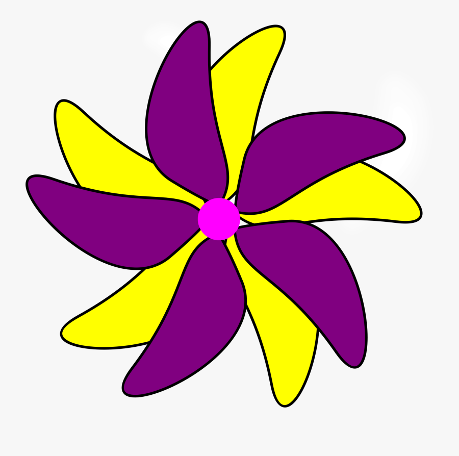This Free Icons Png Design Of Flower - Flower Pink Purple Yellow Clipart, Transparent Clipart