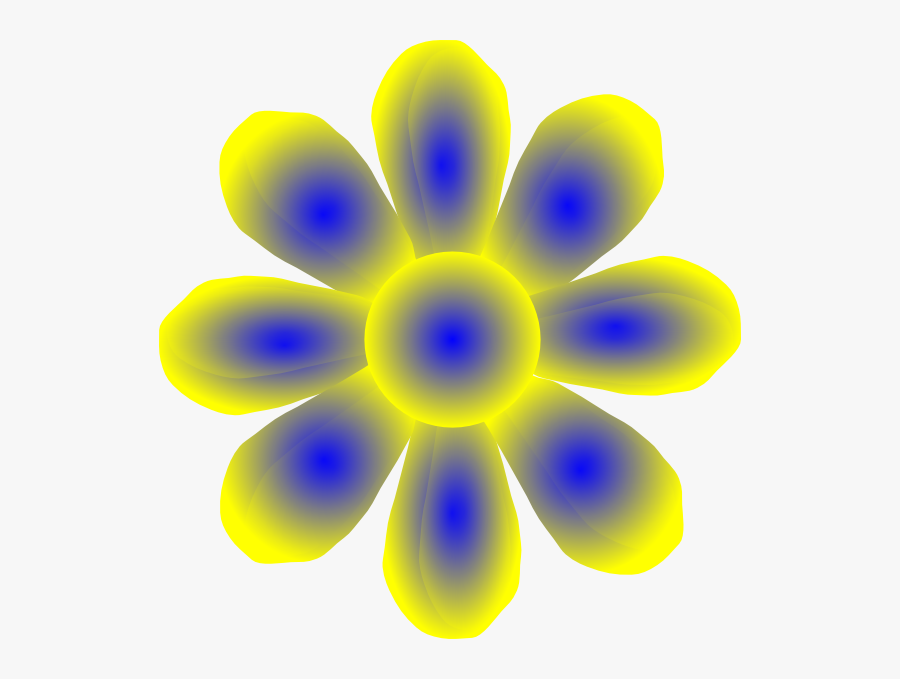Flower Yellow Svg Clip Arts - 8 Petal Flower Art, Transparent Clipart