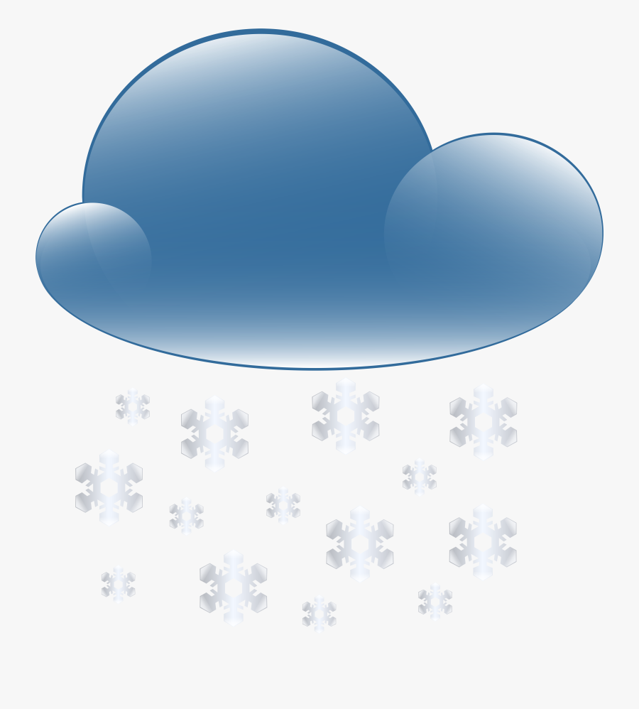 Snowy Cloud Weather Icon Png Clip Art, Transparent Clipart