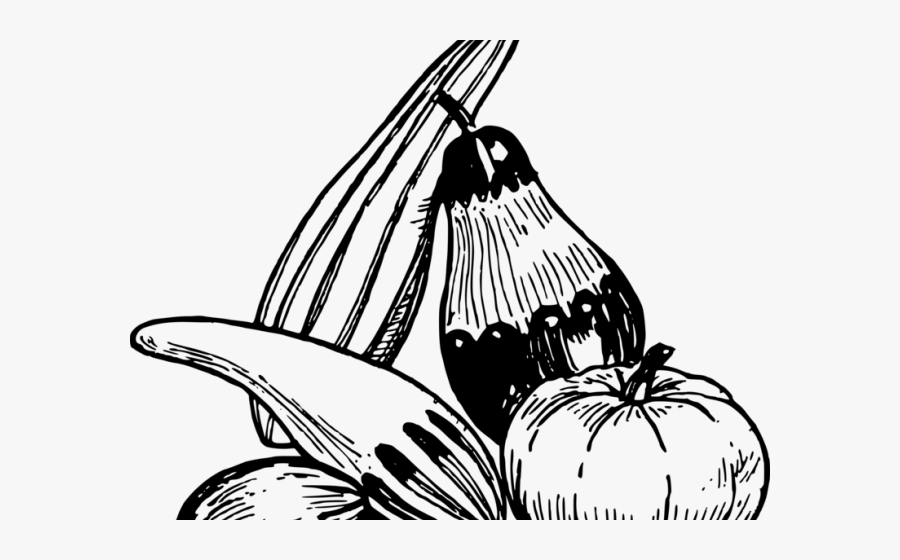 Zucchini Clipart Gourd - Vegetable Clipart Black And White Png, Transparent Clipart