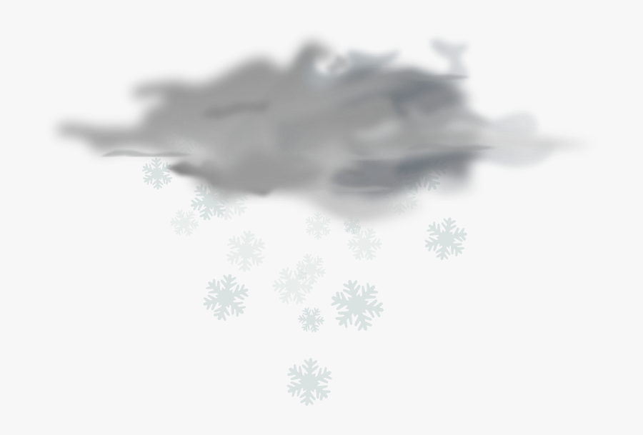 Weather Icon - Snow Clouds Transparent Background, Transparent Clipart