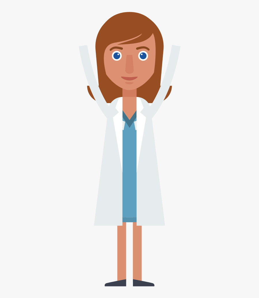Clipart Coat Pharmacist - Cartoon, Transparent Clipart