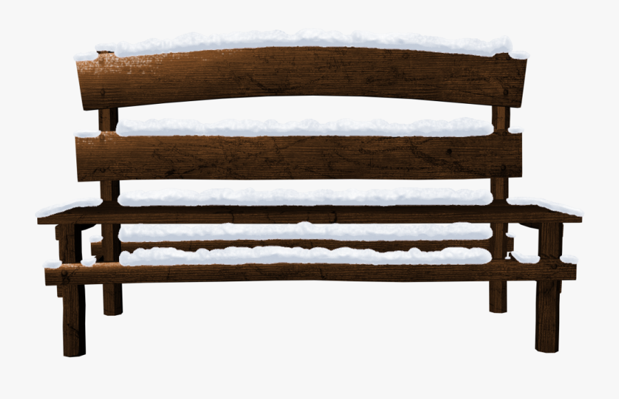Transparent Snowy Bench Clipart - Bench, Transparent Clipart
