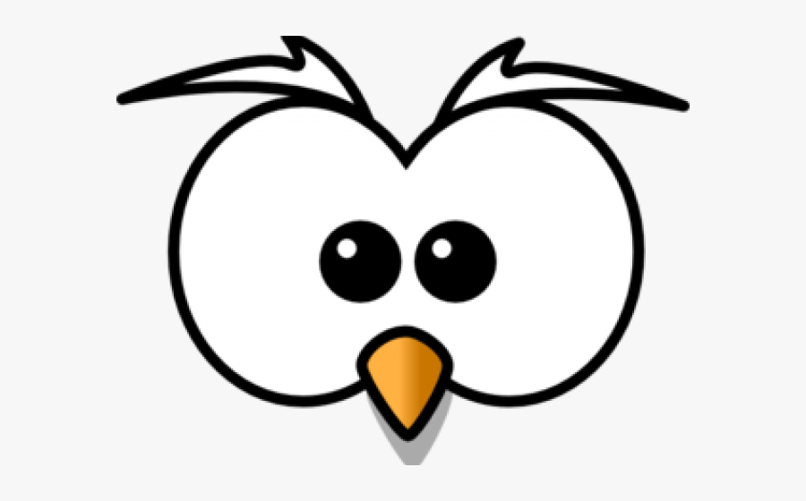 Snowy Owl Clipart Face - Owl Eyes Clipart Black And White, Transparent Clipart