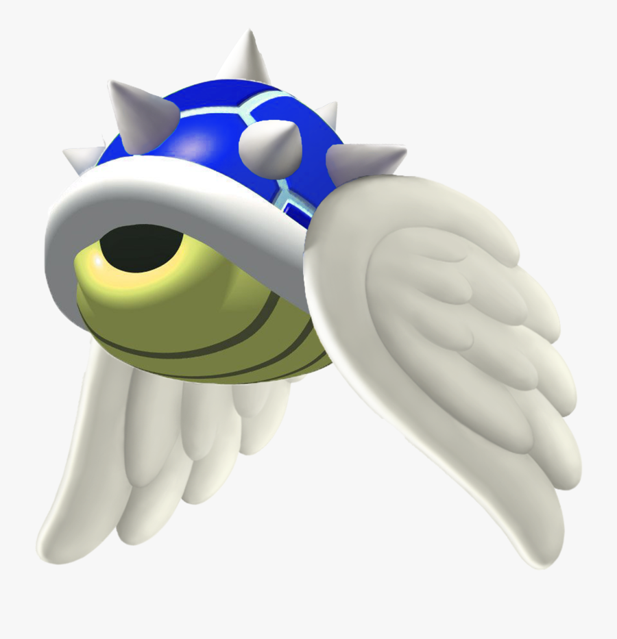 Flying Blue Spiny Shell - Mario Kart 64 Blueshell, Transparent Clipart