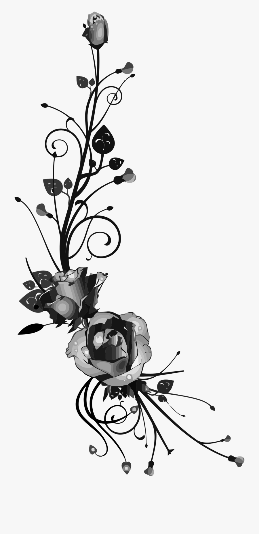 Rose Floral Flourish 15 Png Freeuse Download - Floral Flora Flourish Png, Transparent Clipart