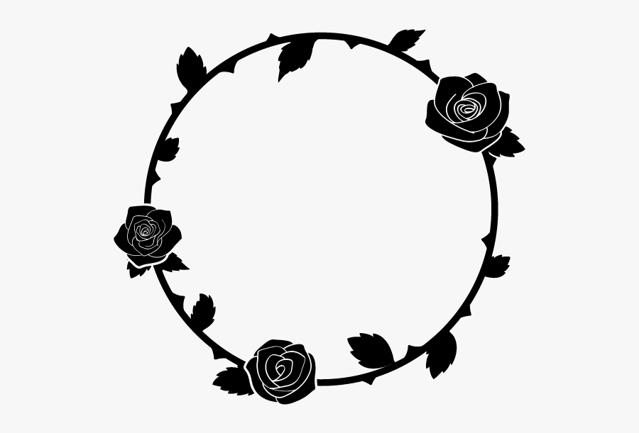 Black Desktop Wallpaper Clip Art Transprent Png - Black Rose Circle Png, Transparent Clipart