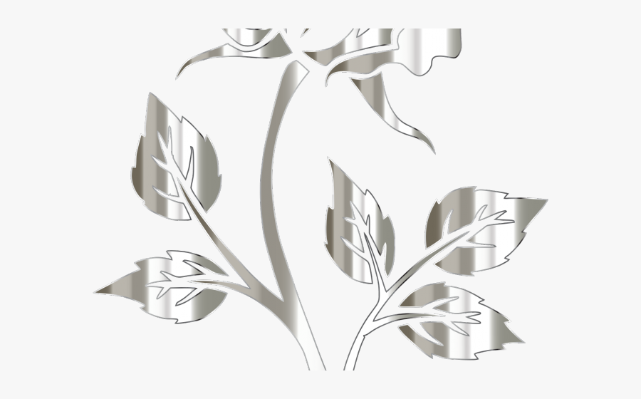 White Roses Silhouette Transparent Background, Transparent Clipart