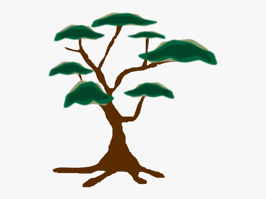 Tree Clip Art At Clker - Safari Clip Art Black And White, Transparent Clipart