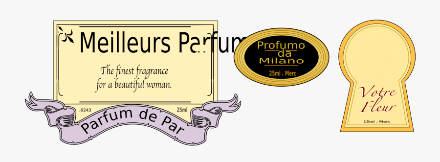 Transparent Perfume Clipart - Calligraphy, Transparent Clipart