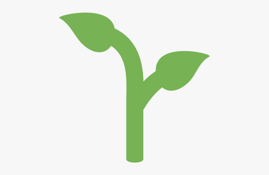 A Young Plant - Seedling Emoji Twitter, Transparent Clipart