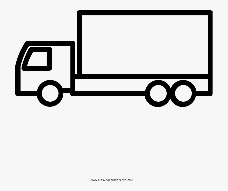 Delivery Truck Coloring Page Clipart , Png Download - Delivery Truck Coloring Page, Transparent Clipart