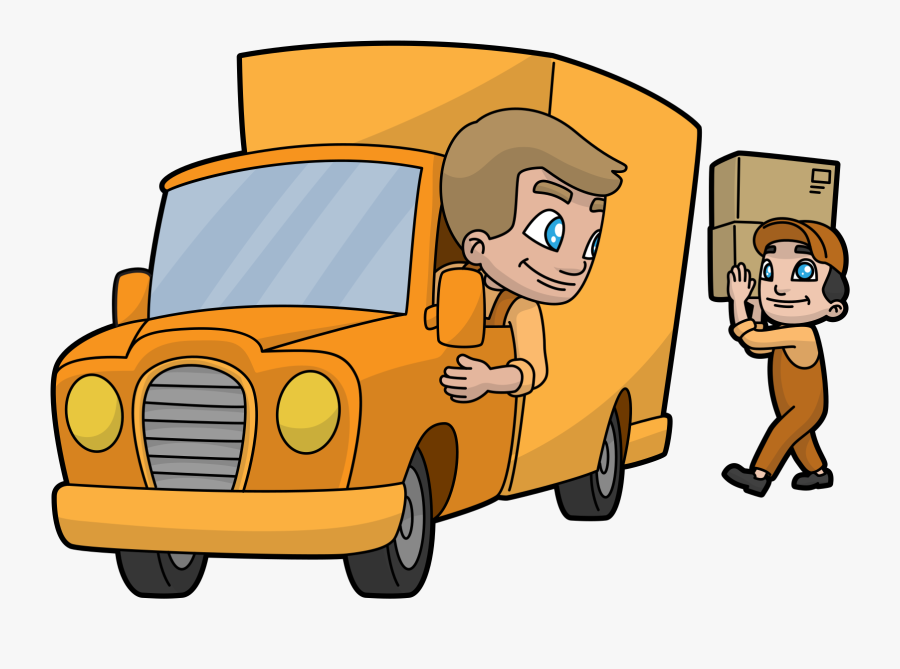 Cartoon Delivery Truck Png, Transparent Clipart
