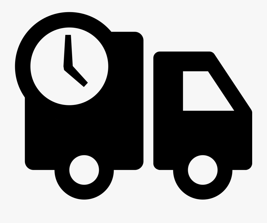 A Basic Outline Of A Delivery Type Truck That Has The - Shopping Delivery Icon, Transparent Clipart