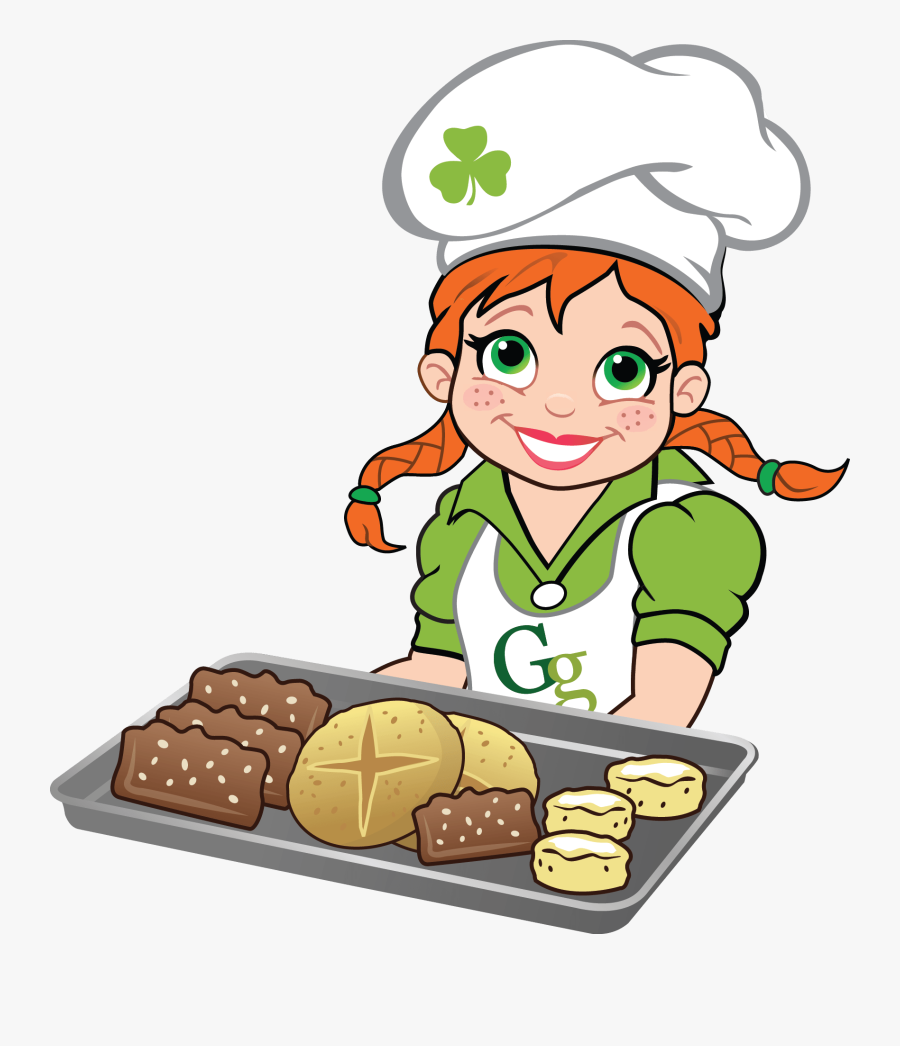 Brown Irish American Mom - Girl Baking A Bread, Transparent Clipart