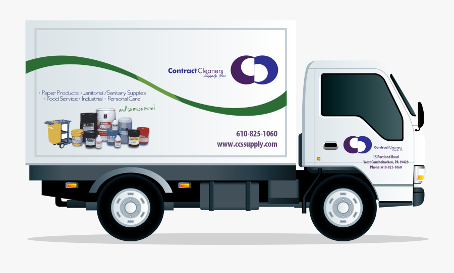 Contract Cleaners Supply Delivery - Truck Vector, Transparent Clipart