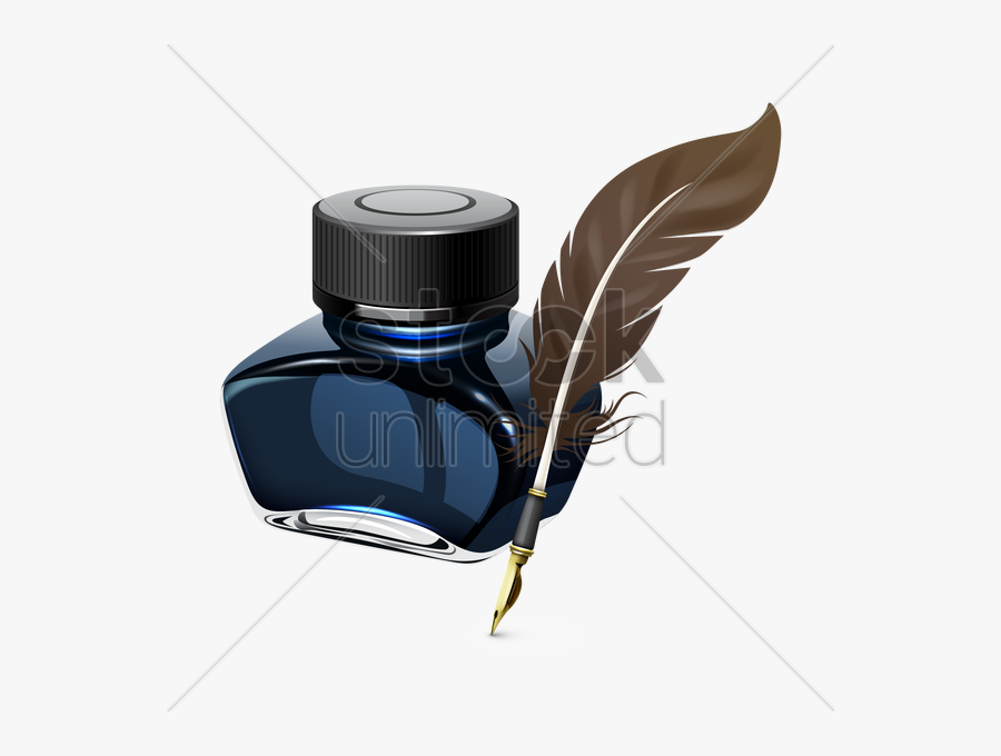 Clipart Literature Feather Pen - Ink Bottle And Feather Png, Transparent Clipart