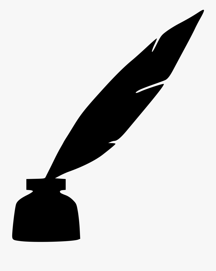 Clip Art Book And Quill - Dessin Plume Et Encrier, Transparent Clipart