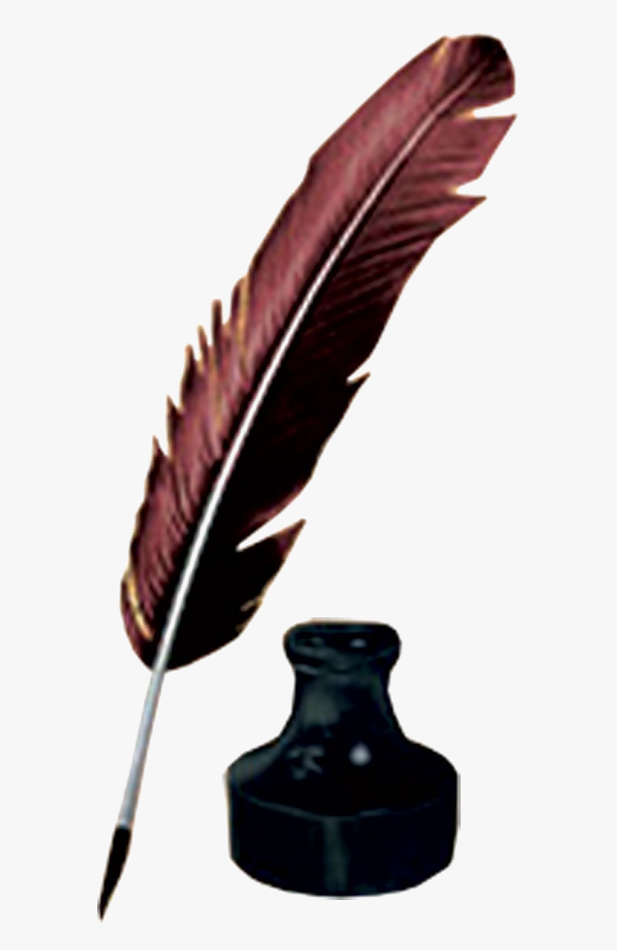 Ink Pot Png Clipart - Feather Pen And Ink Png, Transparent Clipart