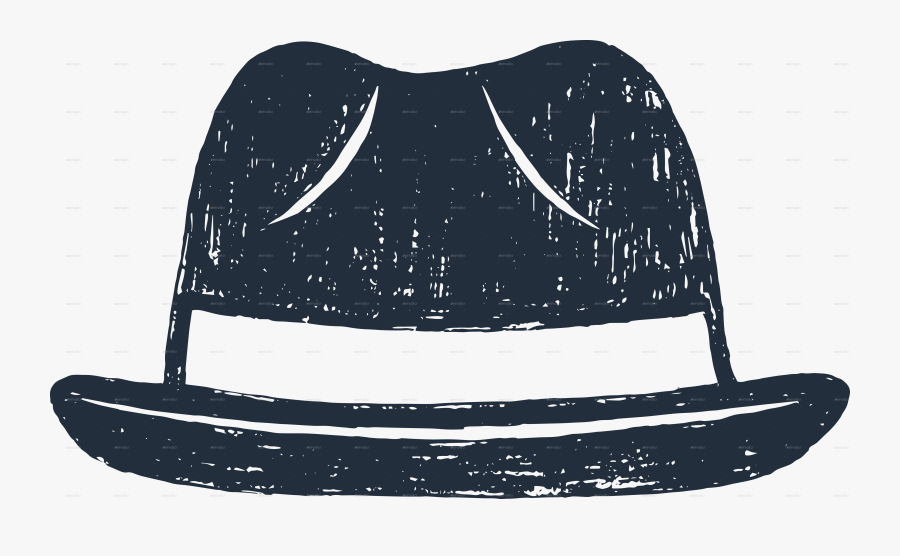 Fedora Clipart Hipster Hat - Drawn Hat Png, Transparent Clipart