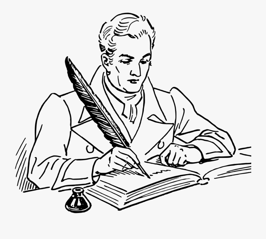 Writer Clipart Black And White, Transparent Clipart