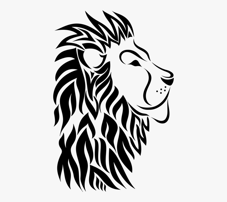 Transparent Lion Clipart Black And White - Lion Scroll Saw Patterns Free, Transparent Clipart