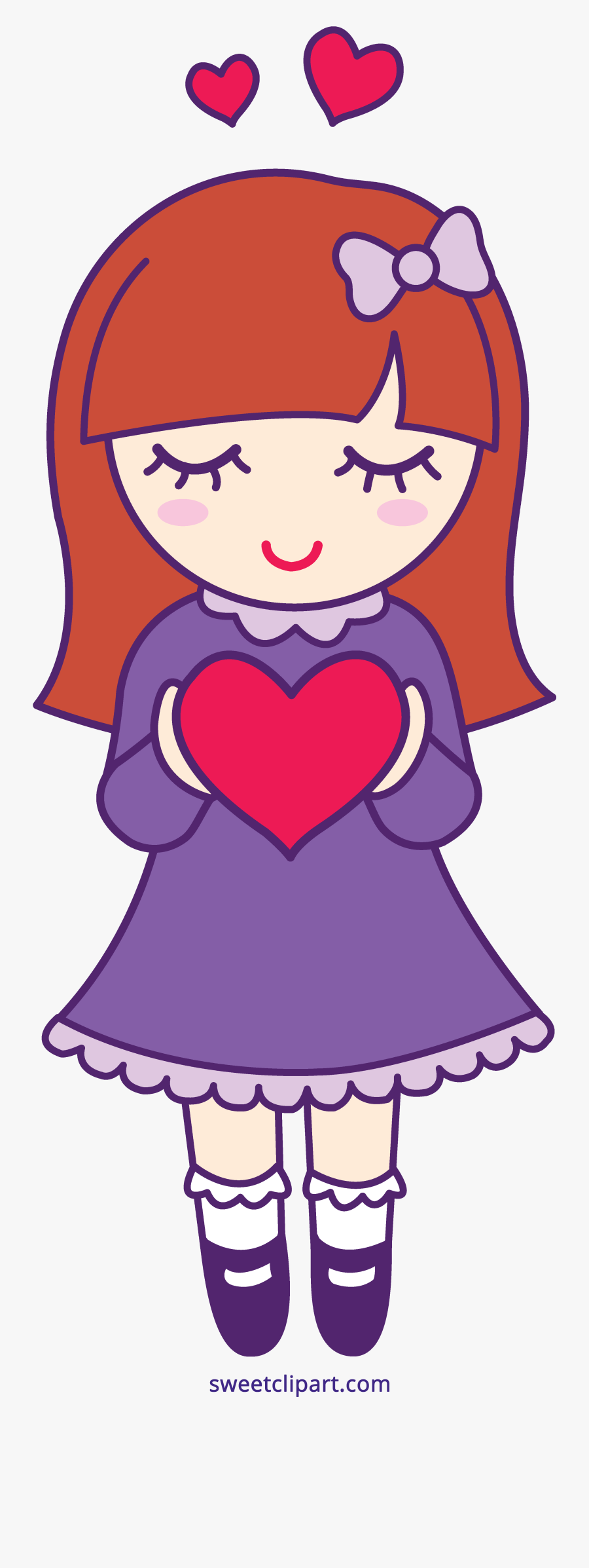 Valentine Clipart Sweet - Valentine Girl Clipart, Transparent Clipart