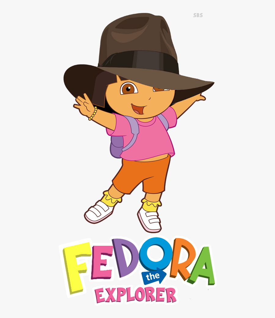 Dora The Explorer Wearing A Hat, Making Her Fedora - Dora With A Hat, Transparent Clipart