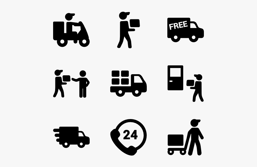 Free Shipping Vector - Delivery Icon Vector Free, Transparent Clipart