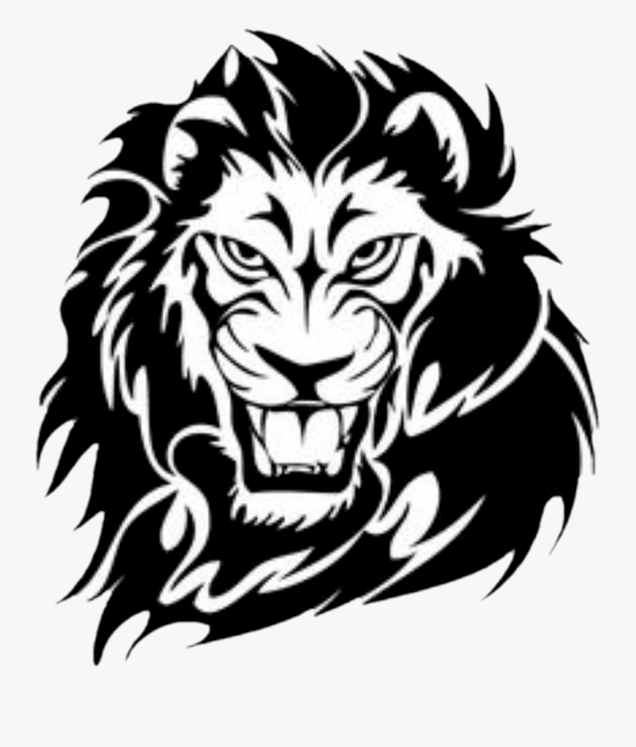 Transparent Football Cheer Clipart - Lion Tribal Tattoo Png, Transparent Clipart