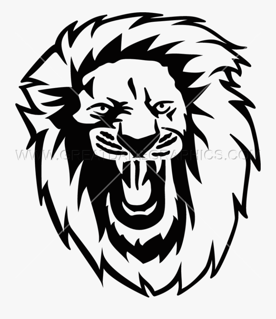 Transparent Lion Clipart Black And White - Transparent Lion Head Lion Roaring, Transparent Clipart
