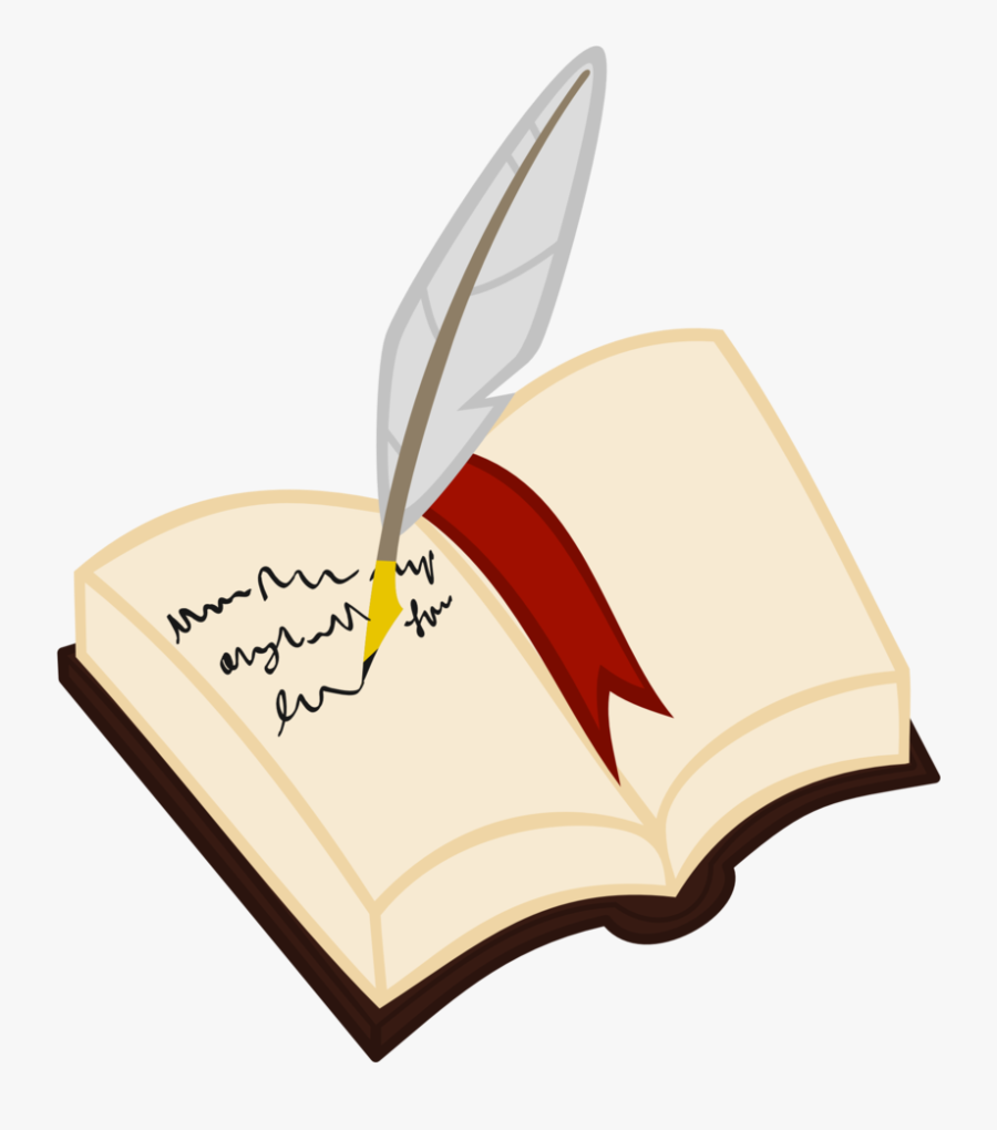 Clip Art Book And Quill - Mlp Book Cutie Mark, Transparent Clipart